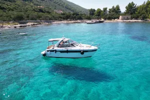 Bavaria S30 motor yacht cruising in the Adriatic Sea