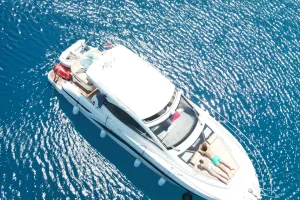 Bavaria SR41 cruising on the Adriatic coast Croatia