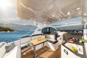Bavaria SR41 outdoor cockpit lounge seating