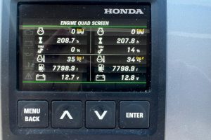 Spacious cockpit and modern cabin of the Terra Nauta motor yacht